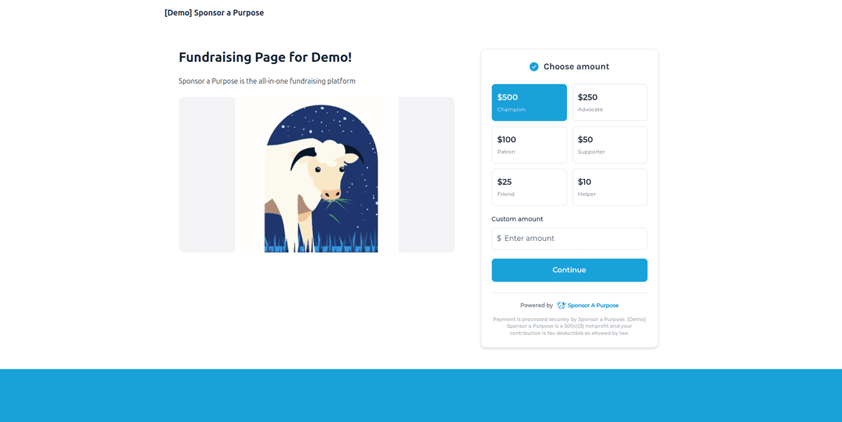 Donation form